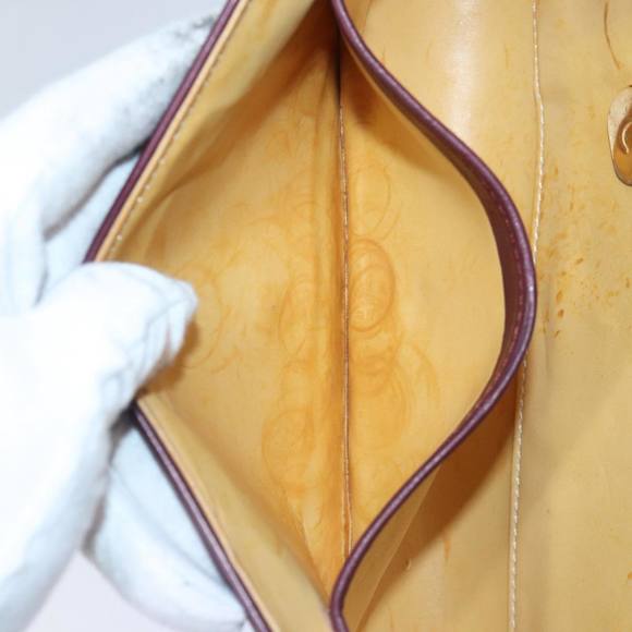 CELINE Chain Shoulder Bag Leather 2way Bordeaux Auth 87001 - Picture 11 of 16